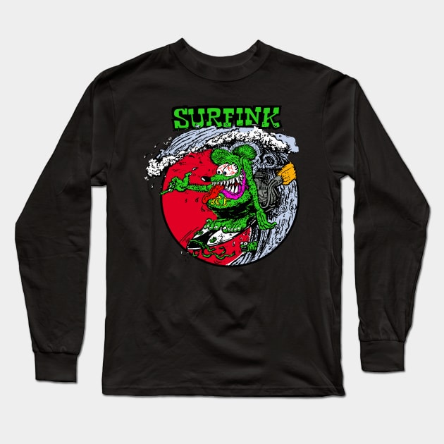 Surfink // Rat Fink Long Sleeve T-Shirt by Niko Neon